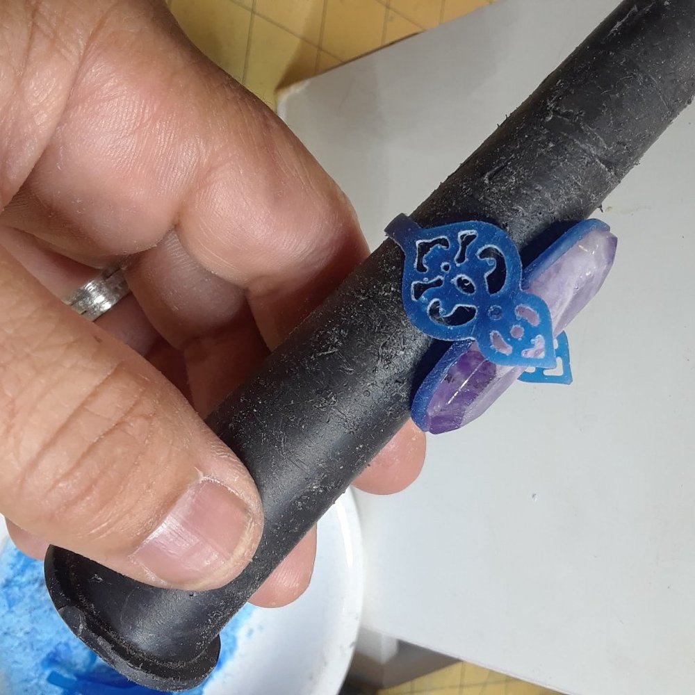 Sterling silver Amethyst Ring & Pendant - Picture 3 of 6